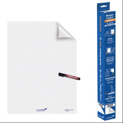 Folija flipchart u rolni 60x80cm+marker Magic-Chart pk25 Legamaster 7-159000 blister