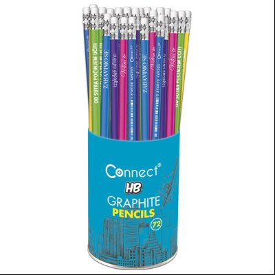 Olovka grafitna HB s gumicom i natpisom 104 u čaši Connect 3497