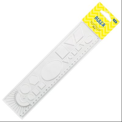 Lenjir pvc 30cmx7cm sa geometrijskim telima Educa 3976 blister