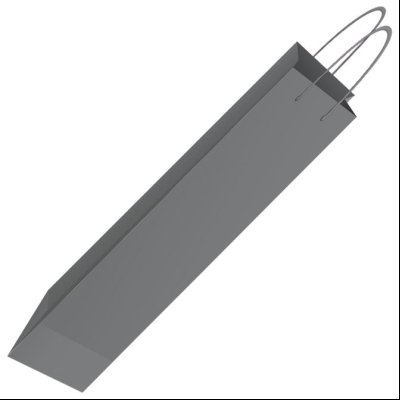 Kese ukrasne-flaša 13x40x8cm sjajne plastificirane Fornax srebrne