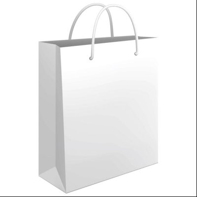 Kese ukrasne srednje 24x39x9cm sjajne plastificirane Fornax bele