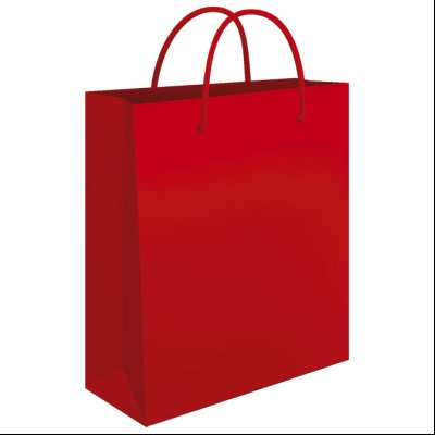 Kese ukrasne velike 34x39x10cm sjajne plastificirane Fornax crvene