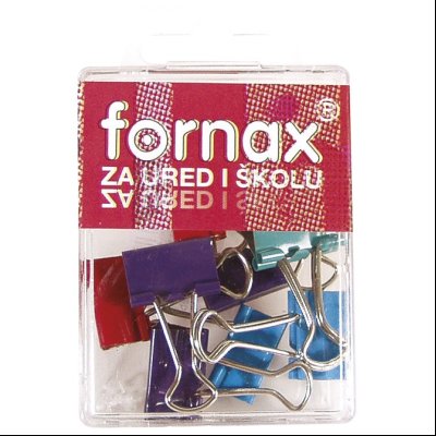 Štipaljke za papir 19mm pk10 Fornax 6724 BC-30