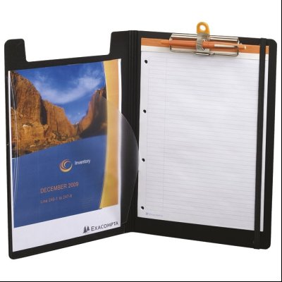 Podloga klip s preklopom+gumica A4 pp Exaboard Exacompta 52134E crna