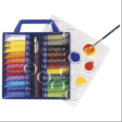 Boja tempera 12ml aluminijumska tuba 22boje/pvc+2četkice CMP 449T22VA