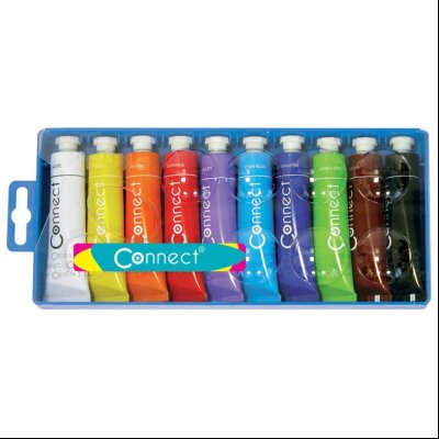 Boja tempera 18ml aluminijumska tuba 10boja/pvc Connect 7847 blister