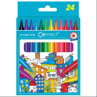 Flomaster školski 24boje karton Connect 8958 blister