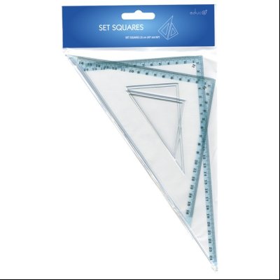 Trougao pvc 25cm (45°+60°) pk2 veliki Educa 9819 blister