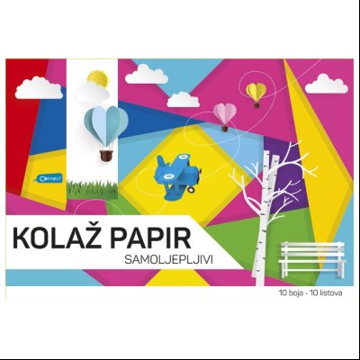 Kolaž papir 10 listova B5 samolepljiv Connect 10356