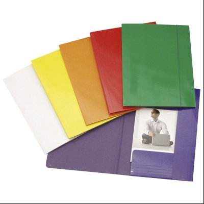 Fascikla klapna s gumicom karton plastificirana A4 Fornax 10429 žuta
