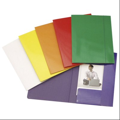 Fascikla klapna s gumicom karton plastificirana A4 Fornax 10433 sortirano