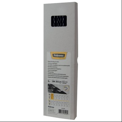 Spirala plastična fi- 6mm (2-20 listova) pk100 Fellowes 5345307 crna