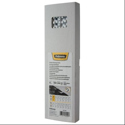 Spirala plastična fi- 6mm (2-20 listova) pk100 Fellowes 5345005 bela