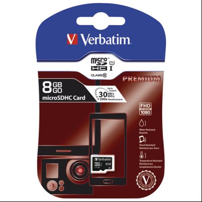 Kartica memorijska micro SDHC  8GB (class 10) Verbatim 44012 blister!!