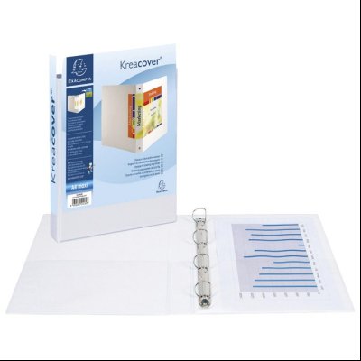 Mapa uložna 4D prstena-fi25/rikna-47mm (230 listova) A4 pp 2 folije Exacompta 51946E bela