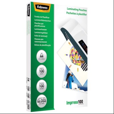 Folija za plastificiranje 100my A4 sjajna pk100 Fellowes 5351111