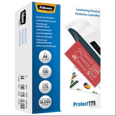 Folija za plastificiranje 175my A4 sjajna pk100 Fellowes 5308703