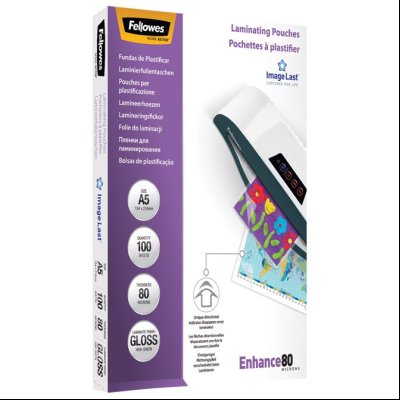 Folija za plastificiranje  80my A5 sjajna pk100 Fellowes 5306002