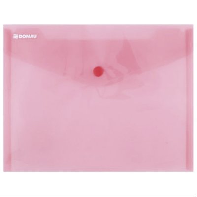 Fascikla koverta s dugmetom C5 pp Donau 8547001PL-04 providno crvena