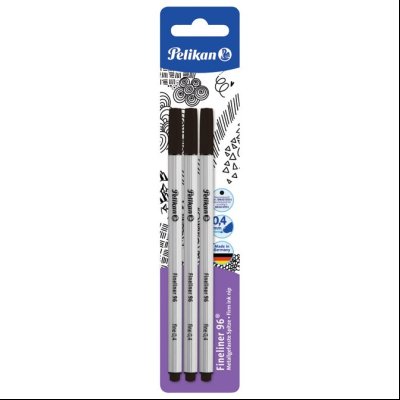Flomaster fineliner 0,4mm 96F pk3 Pelikan 940601 crni blister