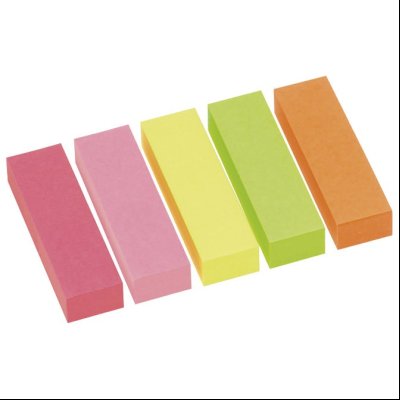 Blok samolepljiv 15x50mm 5x100L Info Notes 5679-39 neon-sortirano blister