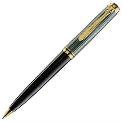 Olovka hemijska Souveran K800+kožna bela futrola+poklon kutija G30 Pelikan 996991 zeleno-crna