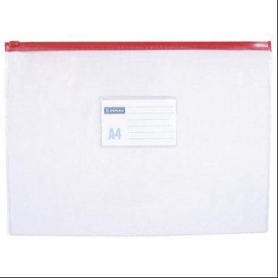 Fascikla zip A4 pvc Donau 1798001PL-00 providna