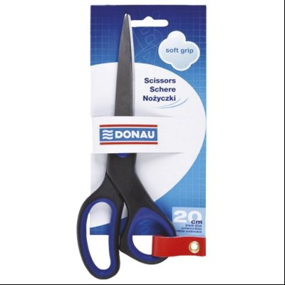 Makaze kancelarijske 20cm (anatomski ulošci) Donau 7920301PL-10 crno-plave bliste