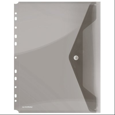 Fascikla koverta s dugmetom A4 pp uložna Donau 8540001PL-02 providna boja dima