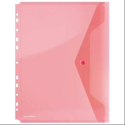 Fascikla koverta s dugmetom A4 pp uložna Donau 8540001PL-04 providno crvena