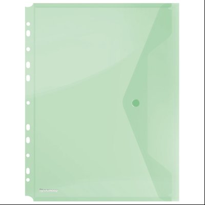 Fascikla koverta s dugmetom A4 pp uložna Donau 8540001PL-06 providno zelena