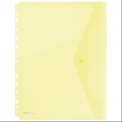 Fascikla koverta s dugmetom A4 pp uložna Donau 8540001PL-11 providno žuta