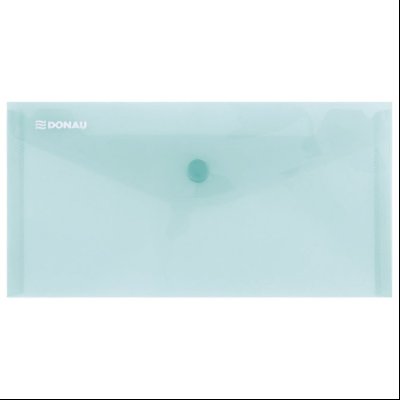 Fascikla koverta s dugmetom DL pp Donau 8548001PL-06 providno zelena