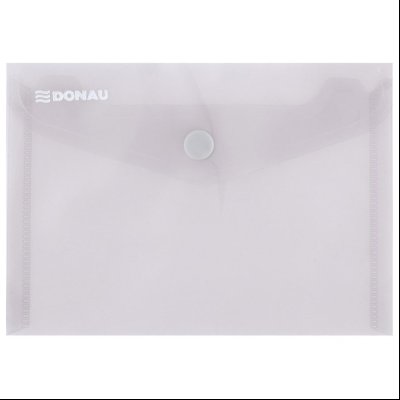 Fascikla koverta s dugmetom A6 pp Donau 8549001PL-02 providna boja dima