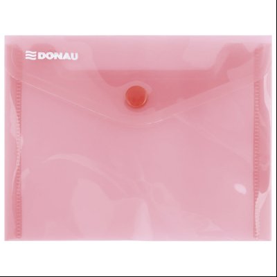 Fascikla koverta s dugmetom A6 pp Donau 8549001PL-04 providno crvena