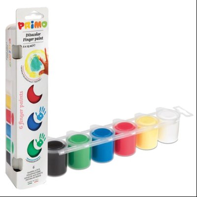 Boja tempera za prste  25ml x 6boja (čaša) Primo CMP 225TD6E blister