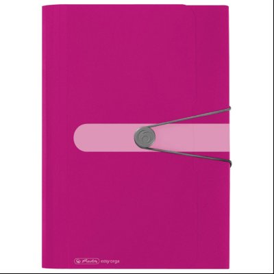 Mapa za kućni budžet 12 pregrada s gumicom A4 pp Herlitz 11217114 roze