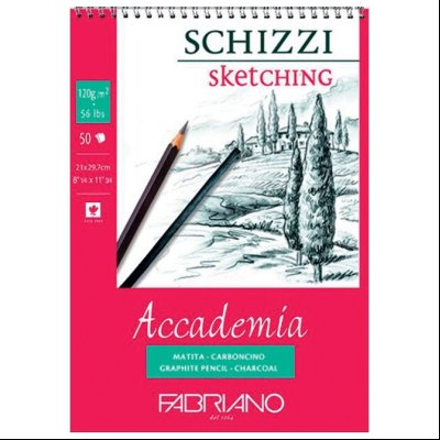 Blok Accademia Schizzi Sketching spirala gore 42x59,4cm 50L 120g Fabriano 44124259