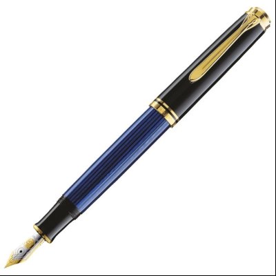 Nalivpero Souveran M600 (M)+kožna bela futrola+poklon kutija G30 Pelikan 995324 plavo-crno