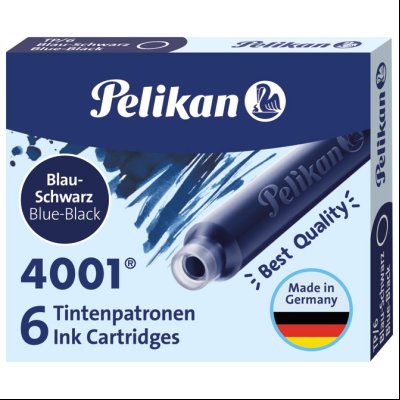 Tinta za nalivpero patrone kratke pk6 4001 Pelikan 301184 plavo-crna (blue black)