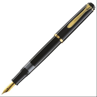 Nalivpero Classic M200 (M)+kožna bela futrola+poklon kutija G30 Pelikan 994004 crno