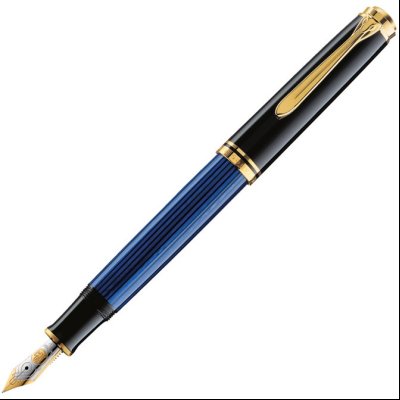 Nalivpero Souveran M400 (M)+kožna bela futrola+poklon kutija G30 Pelikan 994947 plavo-crno