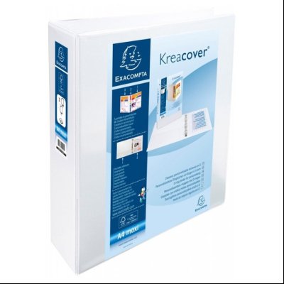 Mapa uložna 2D prstena-fi50/rikna-75mm (460 listova) A4 pp 3 folije Exacompta 51824E bela