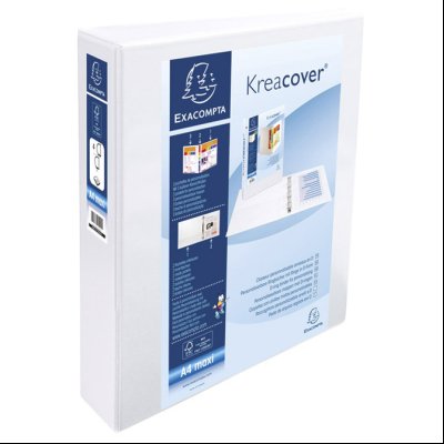 Mapa uložna 4D prstena-fi40/rikna-64mm (370 listova) A4 pp 3 folije Exacompta 51843E bela