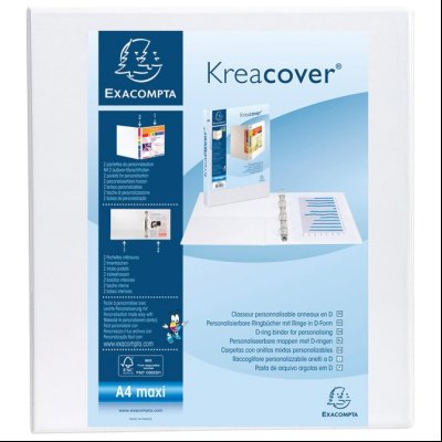 Mapa uložna 4D prstena-fi50/rikna-75mm (460 listova) A4 pp 2 folije Exacompta 51944E bela