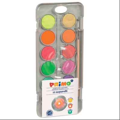 Boja vodena fi 30mm 12boja (8 metalik i 4 fluo tablete)+četkica CMP 115A12FM blister