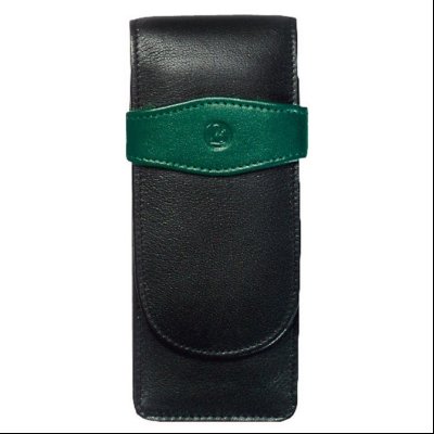 Futrola kožna za 3 olovke TG32 Pelikan 924092 crno-zelena