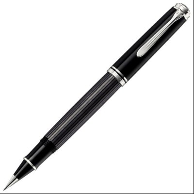 Roler Souveran R405+kožna bela futrola+poklon kutija G30 Pelikan 803915 crno-sivi