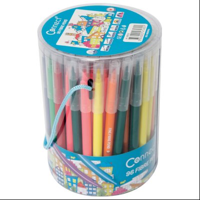 Flomaster školski 96boja (12boja po 8kom) pvc čaša Connect 17870
