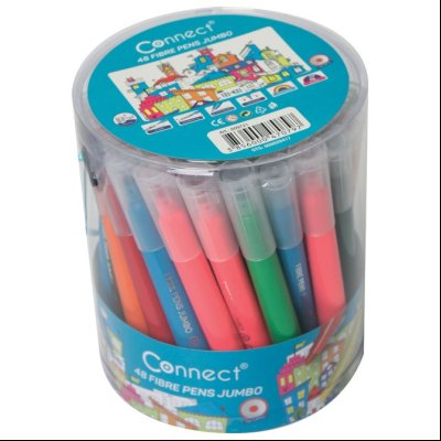 Flomaster školski 48boja (12boja po 4kom) pvc čaša Jumbo Connect 17871